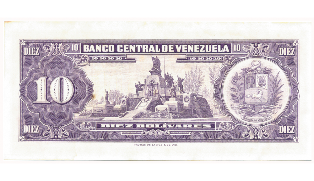 Bello Billete 10 Bolívares 1963 N7 Serial N3520355  - Numisfila
