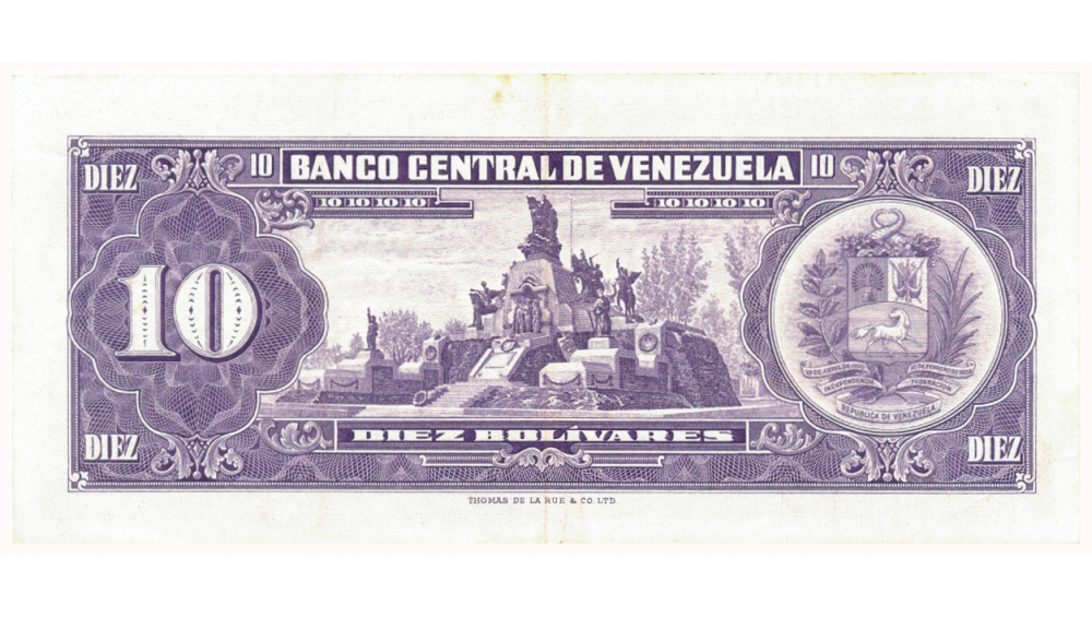 Billete 10 Bolívares 1970 M7 Serial M7238146  - Numisfila
