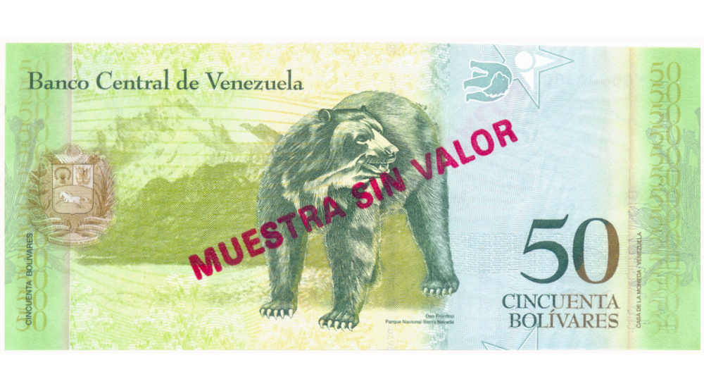 Billete Muestra Sin Valor 50 Bolívares 2013 #0917  - Numisfila