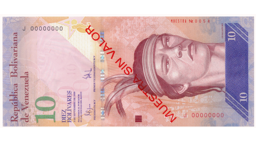 Muestra Sin Valor Billete 10 Bolívares 2009 #0054 - Numisfila