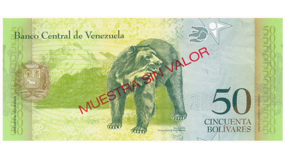 Billete Muestra Sin Valor 50 Bolívares Septiembre 2009 #0101  - Numisfila