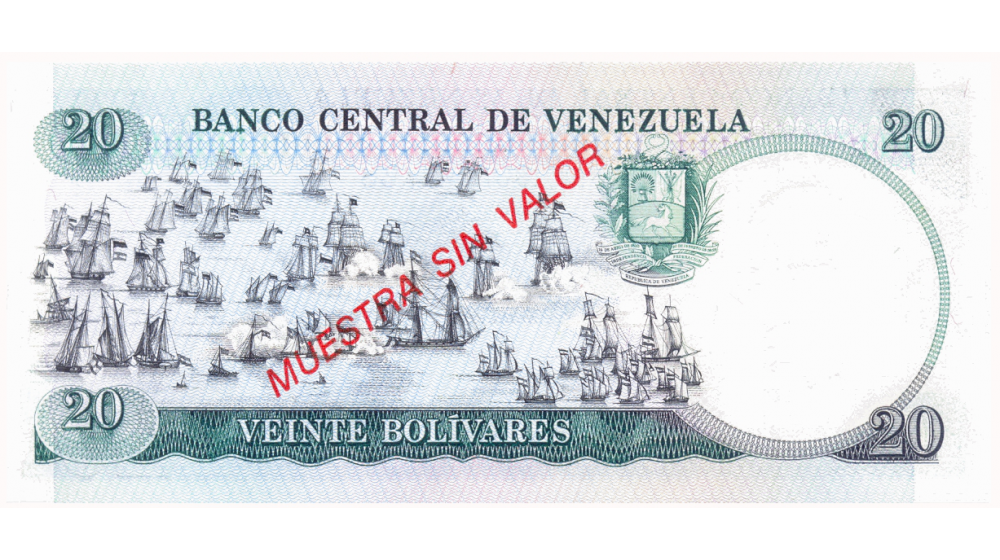 Billete Muestra Sin Valor 20 Bolívares Oct 1987 Urdaneta  - Numisfila