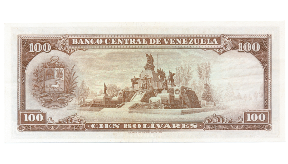 Excelente Billete 100 Bolívares 1973 E7 Serial E3093062  - Numisfila