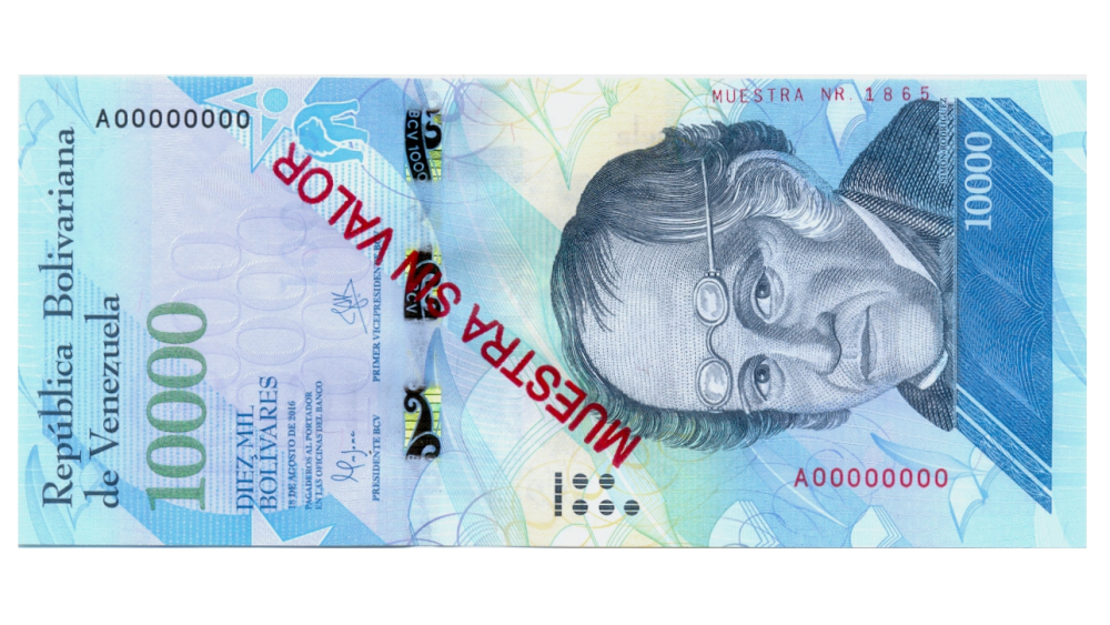 Billete Muestra Sin Valor 10.000 Bolívares Fuertes 2016 #1865 - Numisfila