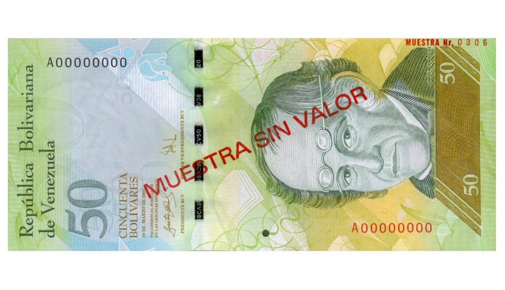 Billete Muestra Sin Valor 50 Bolívares 2007 #0306 - Numisfila