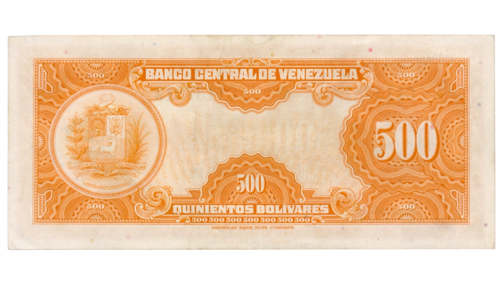 Billete 500 Bolívares Agosto 1971 C7 Serial C1137812 Canario  - Numisfila
