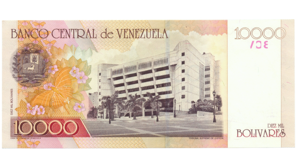 Billete 10000 Bolívares 2000 Serial Bajo A00000766  - Numisfila