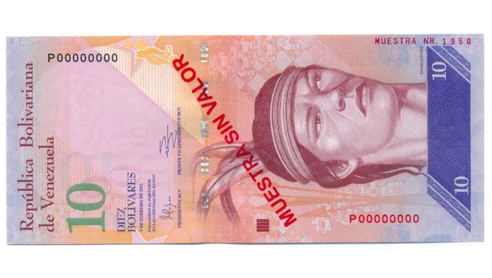 Muestra Sin Valor Billete 10 Bolívares 2011 #1950 - Numisfila