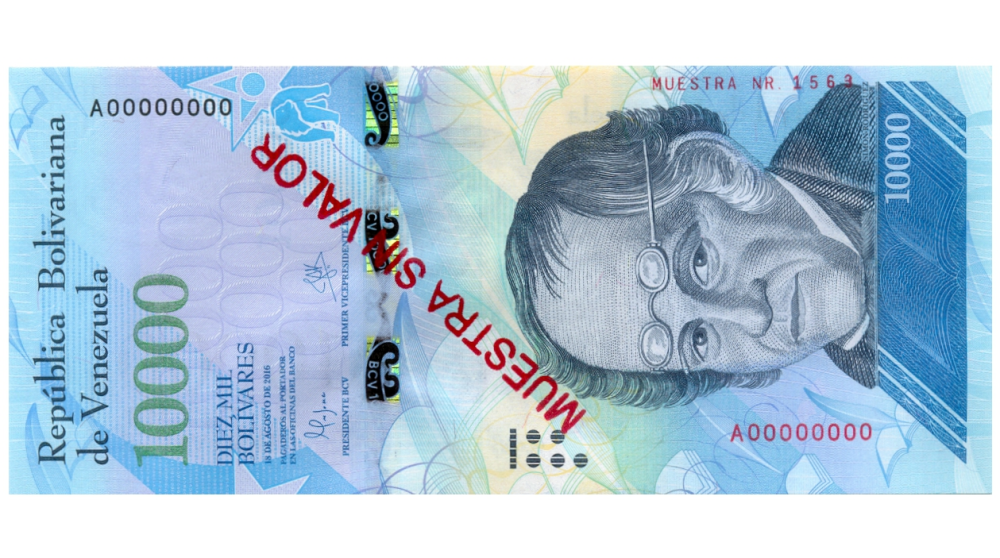 Muestra Sin Valor Billete 10.000 Bolívares Fuertes 2016 #1563 - Numisfila
