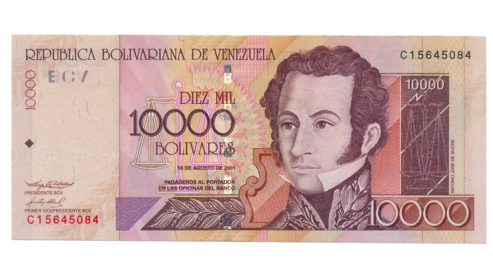 Billete 10.000 Bolívares 2001 C8 Serial C15645084 - Numisfila