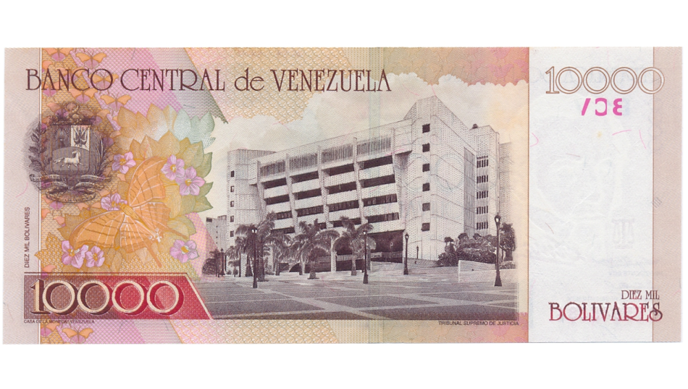 Billete 10.000 Bolívares 2001 C8 Serial C15645084  - Numisfila
