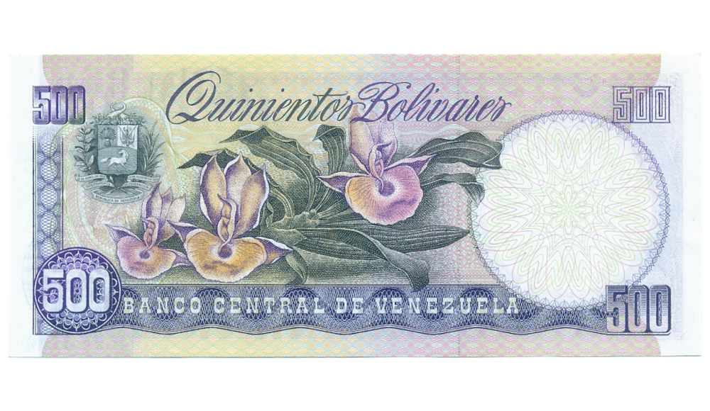 Billete 500 Bolívares 1981 Serial A06698094 - 1ra Orquídea  - Numisfila
