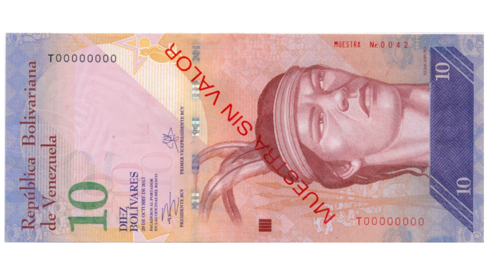 Muestra Sin Valor Billete 10 Bolívares 2013 #0042 - Numisfila