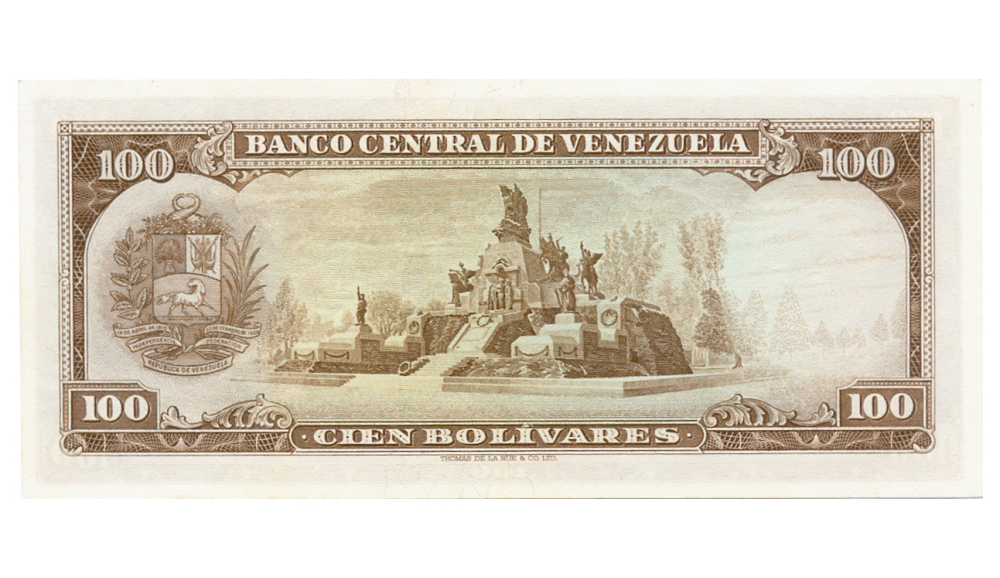 Billete 100 Bolívares 1973 E7 Serial E4778673  - Numisfila