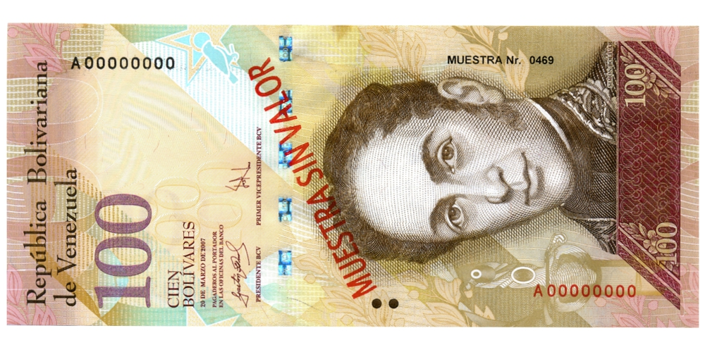 Billete Muestra Sin Valor 100 Bolívares 2007 #0469 - Numisfila