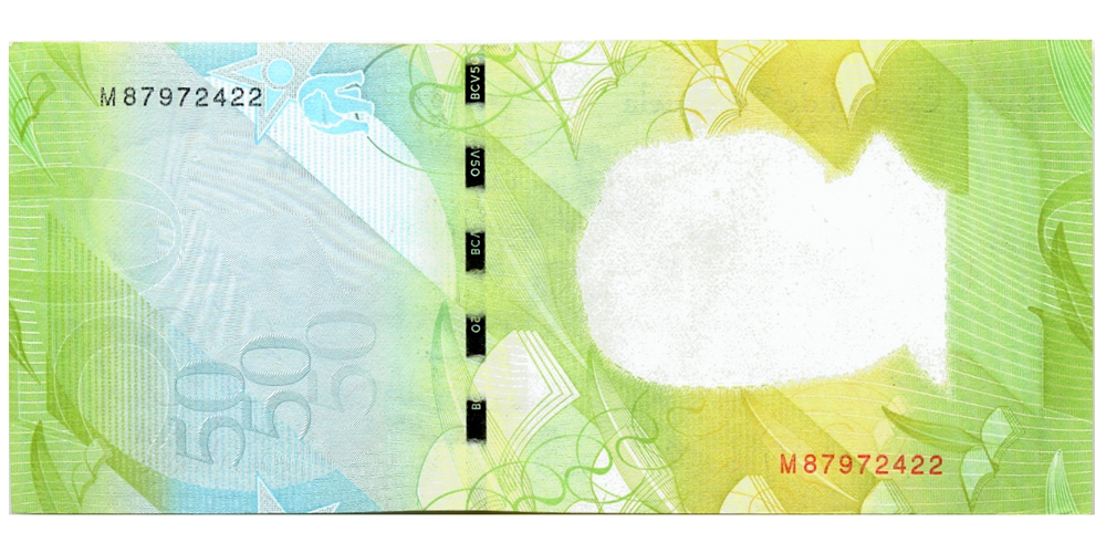Error Billete 50 Bolívares 2011 M8 Anverso Sin Impresión Calcográfica  - Numisfila