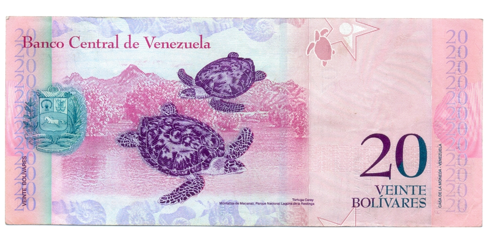 Error Billete 20 Bolívares 2011 Seriales Diferentes  S76242102 y  S76192102 Desplazamiento de Pliego  - Numisfila