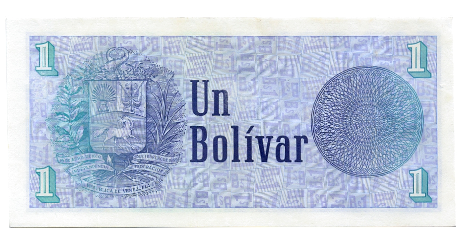 Billete 1 Bolívar 1989 Difícil F8 Seriales F83744021  - Numisfila