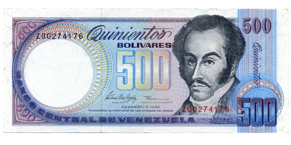 Difícil Reposición Billete 500 Bolívares 1998 Z8 Serial Z00274176 - Numisfila