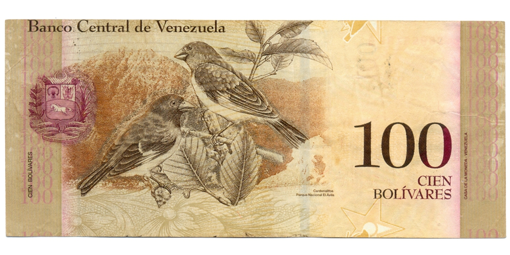 Error Billete 100 Bolívares 2009 Serial Al Revés y Desplazamiento  - Numisfila