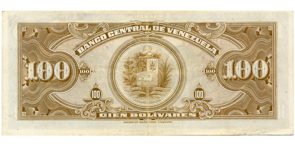 Billete 100 Bolívares Enero 1952 Serial C1961331  - Numisfila