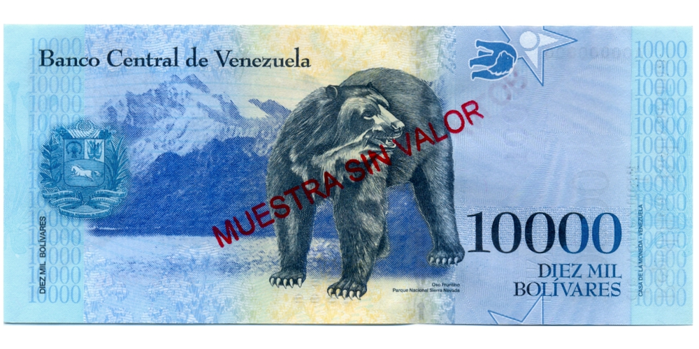 Muestra Sin Valor Billete 10.000 Bolívares Fuertes 2016 #1805  - Numisfila