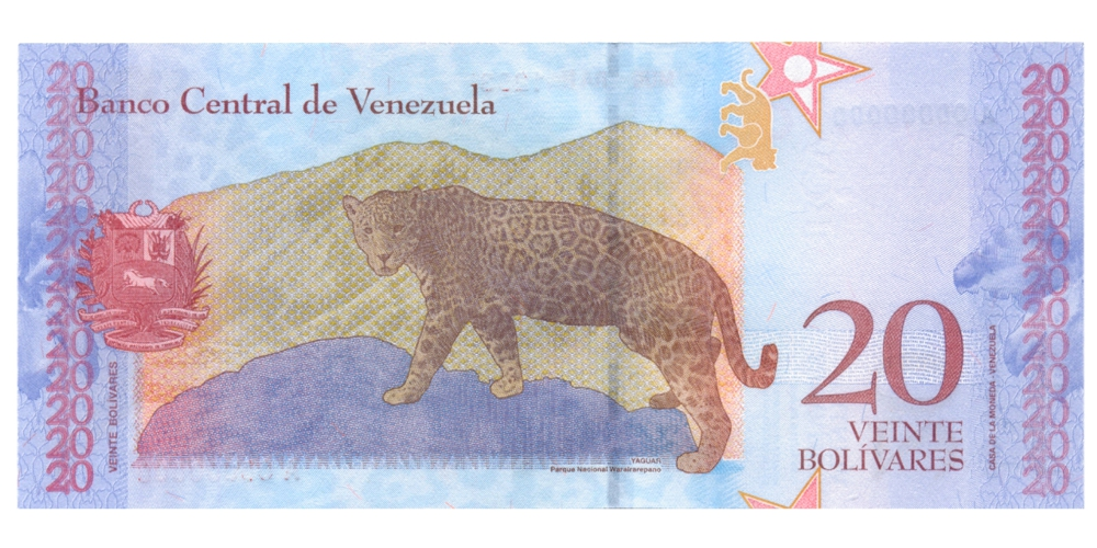 Billete Muestra Sin Valor 20 Bolívares 2018 #1293  - Numisfila
