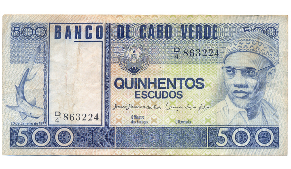 Billete Cabo Verde 500 Escudos 1977   - Numisfila