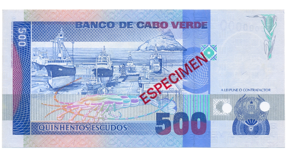 Billete Especimen Cabo Verde 500 Escudos 1989 Amílcar Cabral   - Numisfila