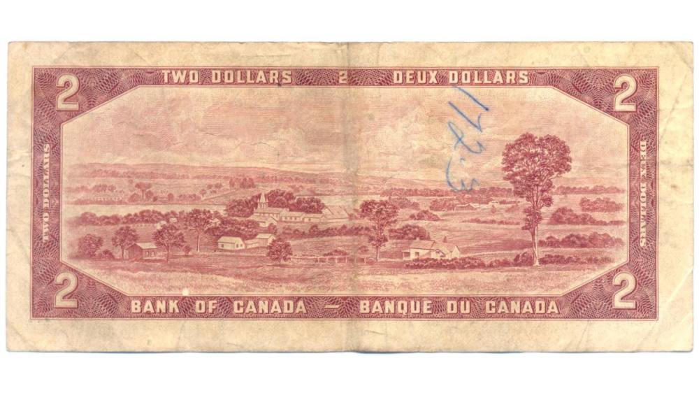 Billete Canada 2 Dolares de 1954  - Numisfila