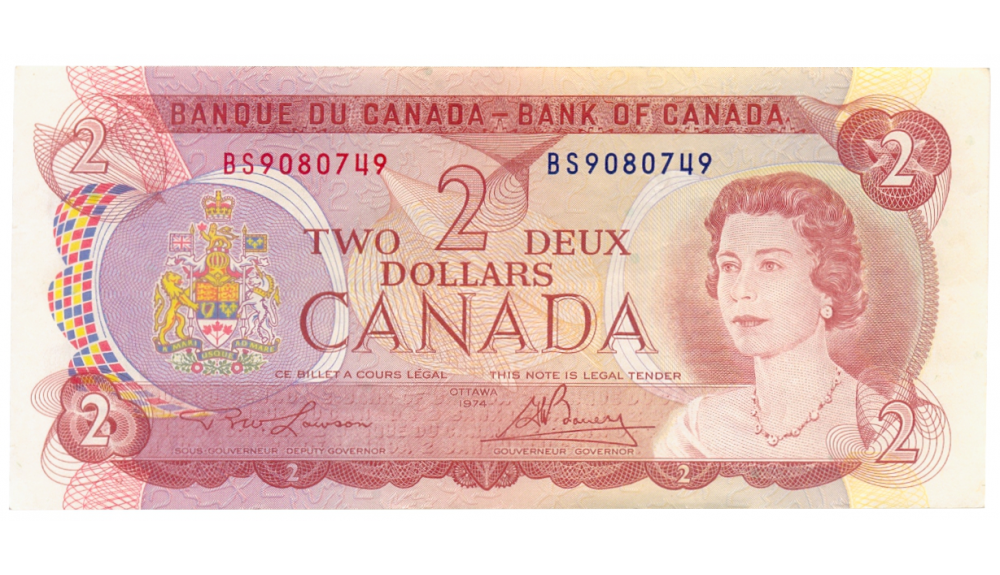 Billete Canada 2 Dólares 1974 Elizabeth II  - Numisfila