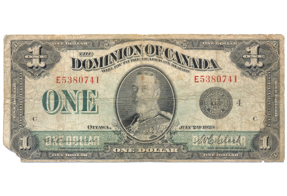 Canadá Billete 1 Dollar 1923 Dominio de Canadá -  Rey Jorge V - Numisfila
