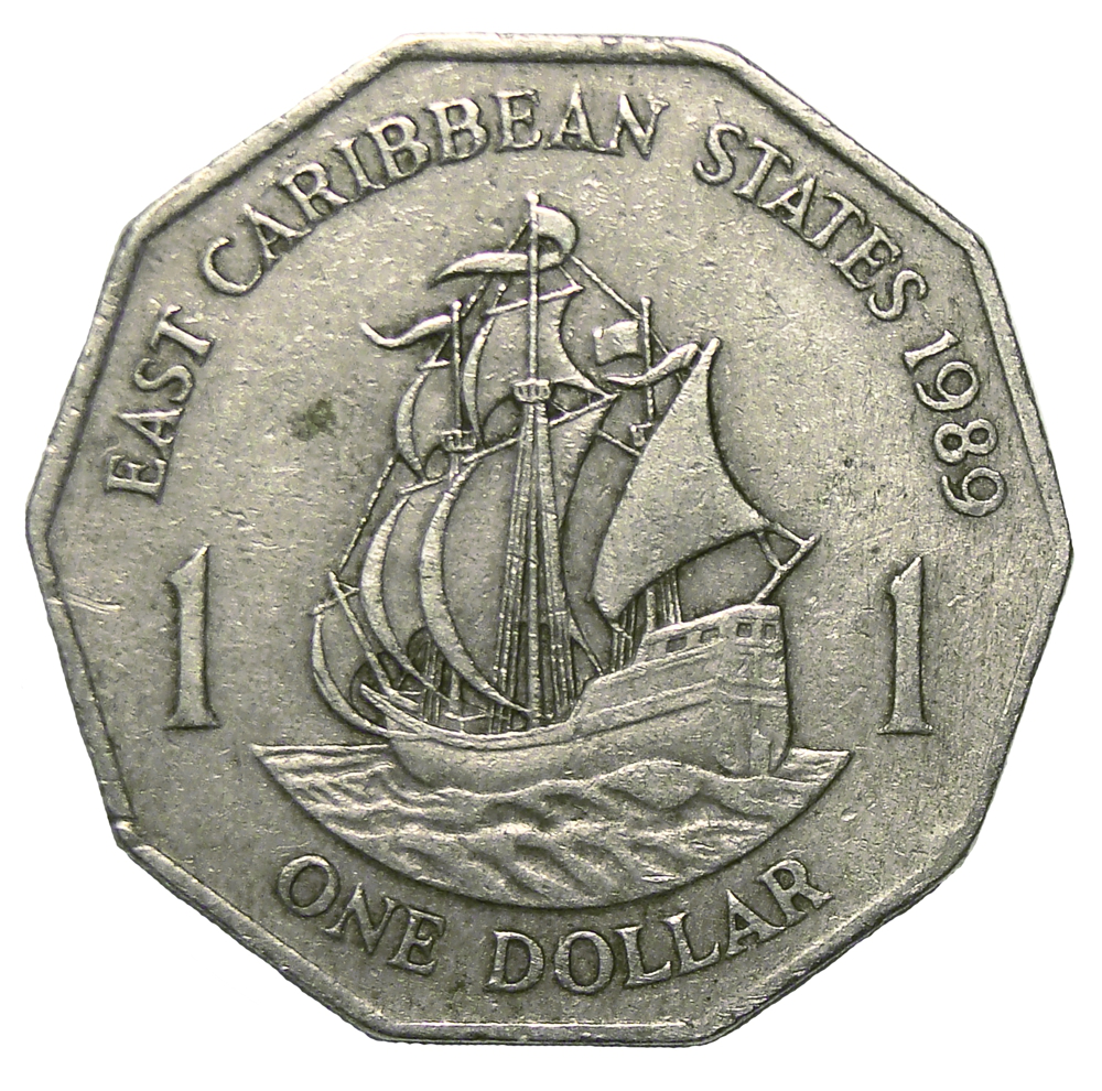 Moneda Caribe del Este 1 Dólar 1989-2000  - Numisfila