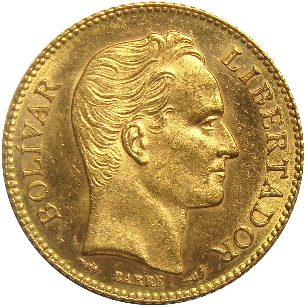 Moneda de Oro 20 Bolivares 1904 "Bolívar"  - Numisfila