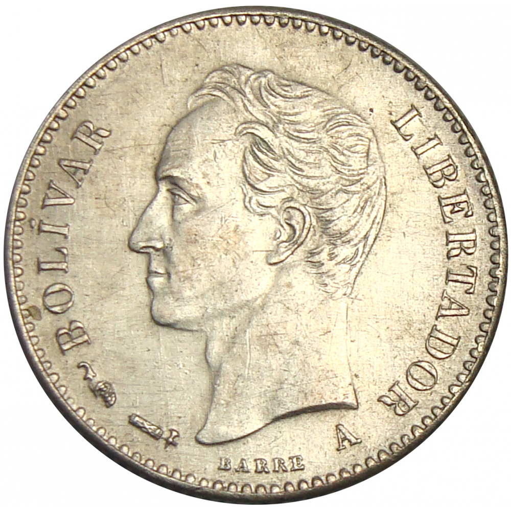 Moneda Plata ¼ de Bolivar - Medio 1894  - Numisfila