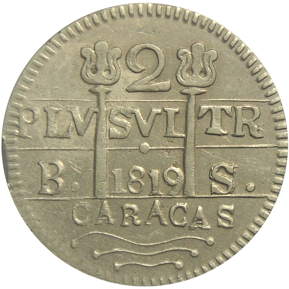 Replica Moneda Caracas 2 Reales 1819 Morillera - Numisfila