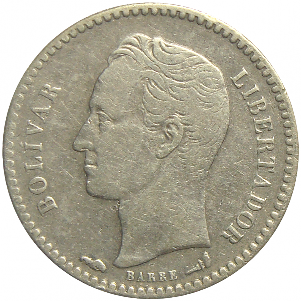 Real de Plata Moneda ½ Bolivar 1901  - Numisfila