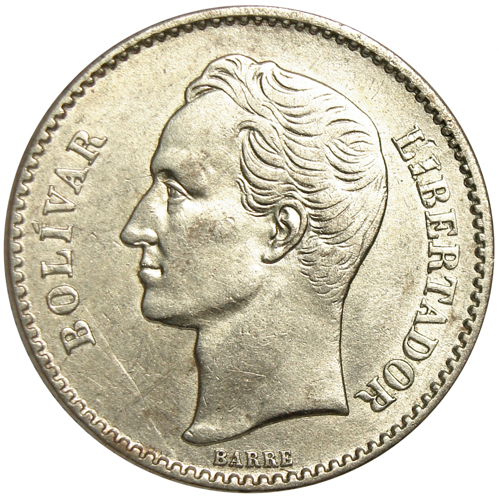 Moneda de Plata 1 Bolivar 1926 Excelente  - Numisfila