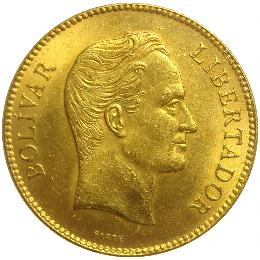 Replica Moneda Oro 100 Bolivares 1888 Pachano  - Numisfila