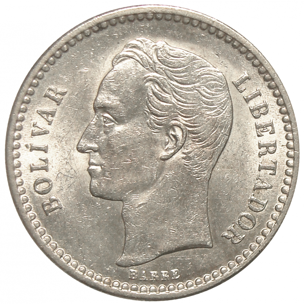 Moneda Plata 50 Céntimos 1944 ½ Bolivar - Real  - Numisfila