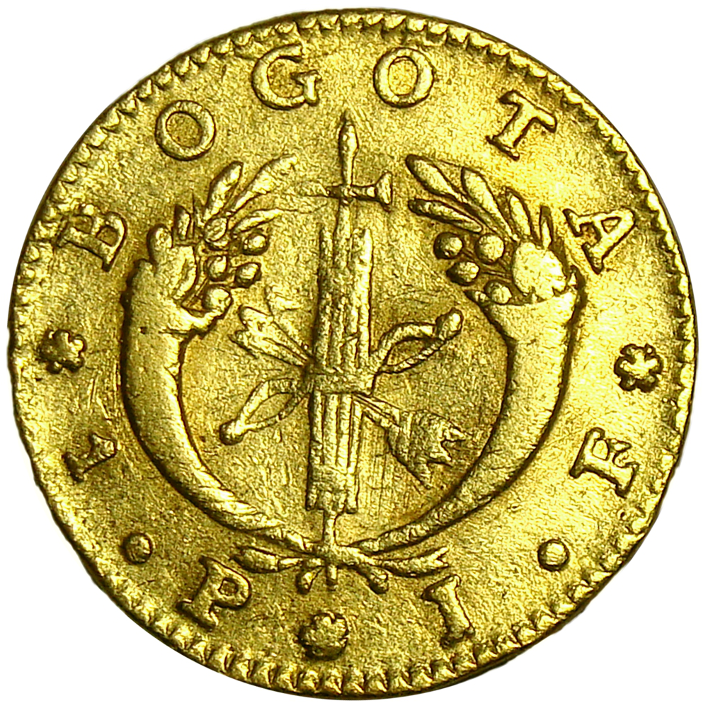 Gran Colombia Moneda Oro 1 Peso 1825 JF  - Numisfila