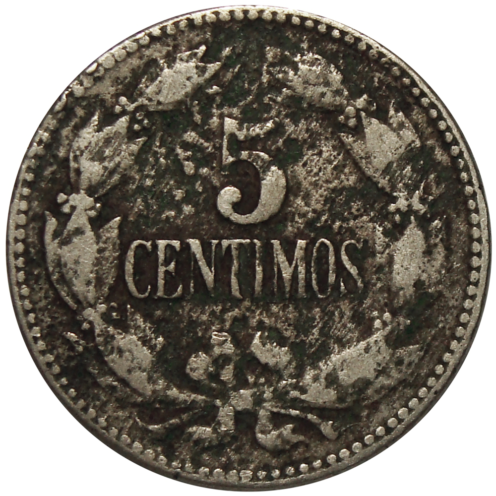 Difícil Moneda 5 Céntimos 1915 - Puya  - Numisfila