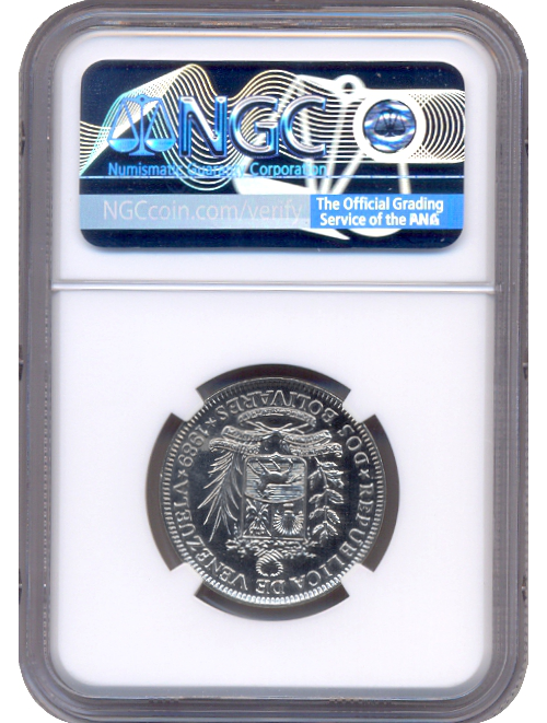 Moneda 2 Bolívares 1989 NGC MS 64  - Numisfila