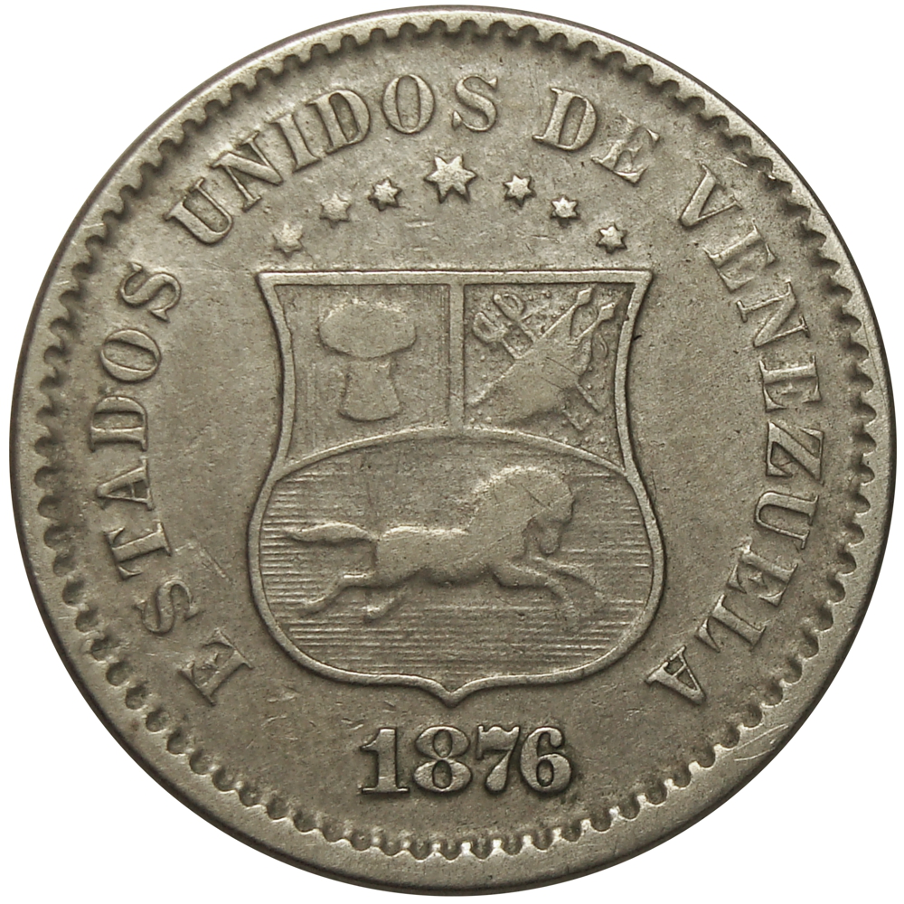 Moneda Un Centavo 1876 - 1ra Puya - Numisfila