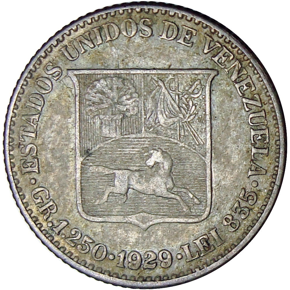 Moneda de Plata 25 Céntimos 1929 - Medio  - Numisfila