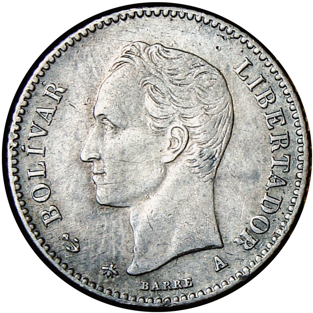 Moneda 5 Centavos 1874 Variante "A" Romana - Medio  - Numisfila
