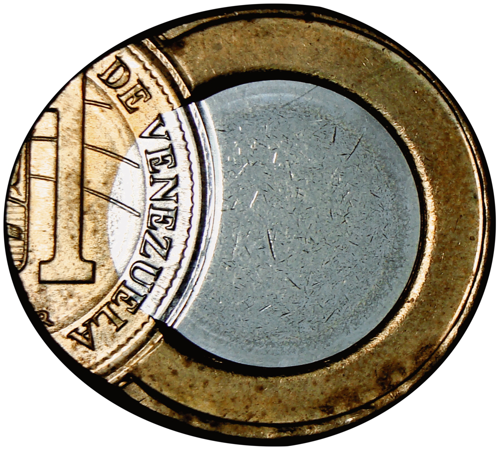 Moneda Bolívar 2007 al 2012 Falla Acuñación: Desplazada  - Numisfila