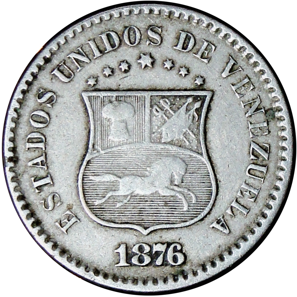 Moneda Un Centavo 1876 - 1ra Puya - Numisfila