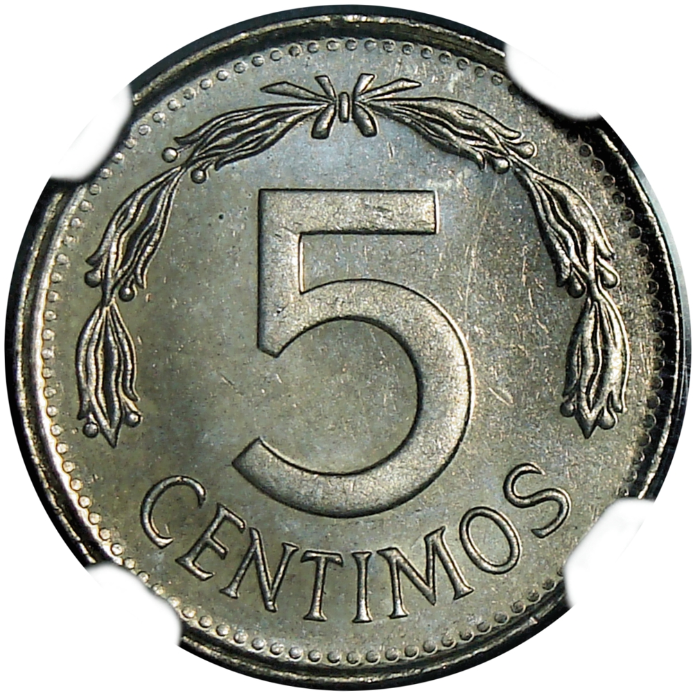 Moneda 5 Céntimos - Puya 1983 Cápsula NGC MS 66  - Numisfila