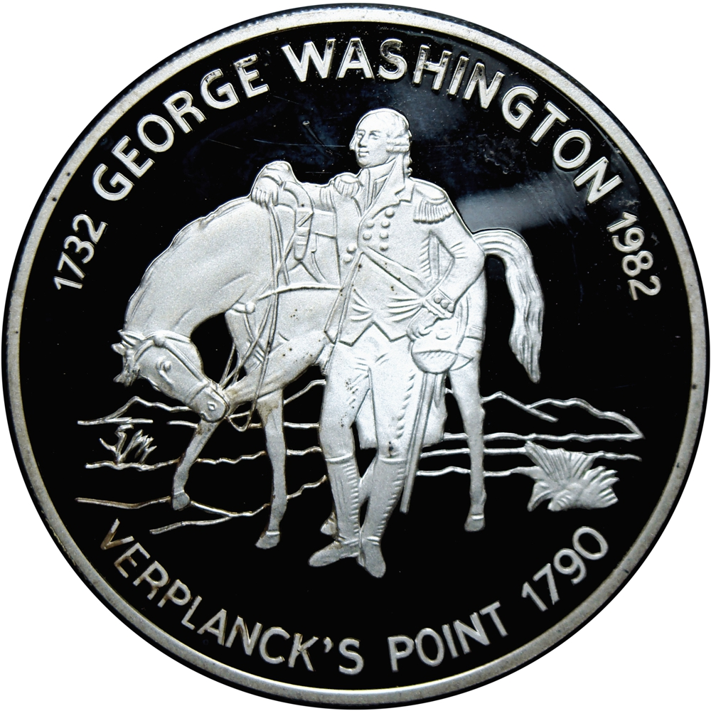 Antigua y Barbuda Moneda de Plata 30 Dollars 1982 George Washington - Numisfila